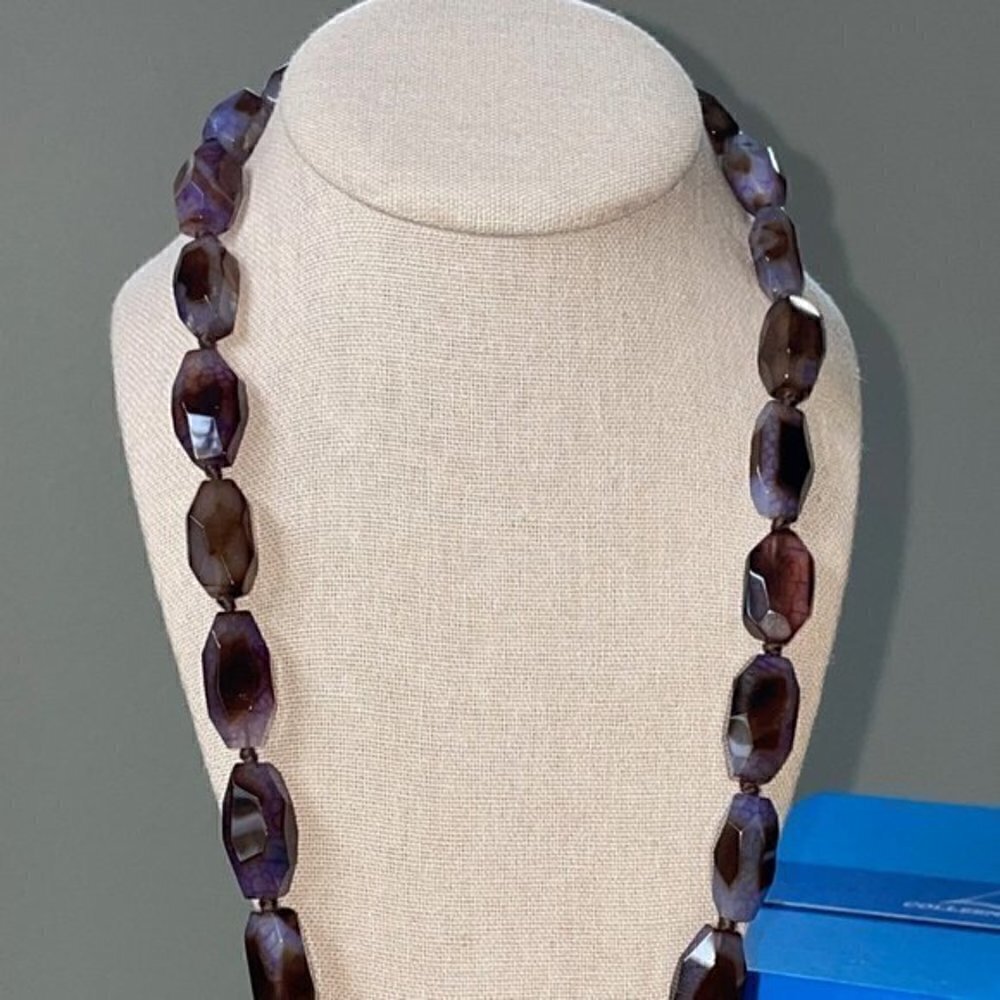 Colleen Lopez Faceted AGATE Necklace - Picture 7 of 9